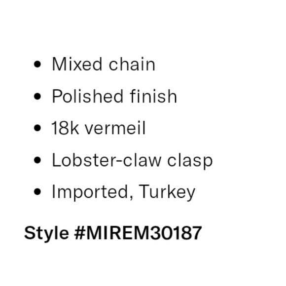 SALE Nwot Maison Irem "Emily" Necklace, Mixed Chain 18k Flash Finish Yellow Gold - Picture 5 of 6